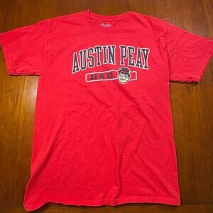 Red Austin Peay Dad Tshirt Size Medium